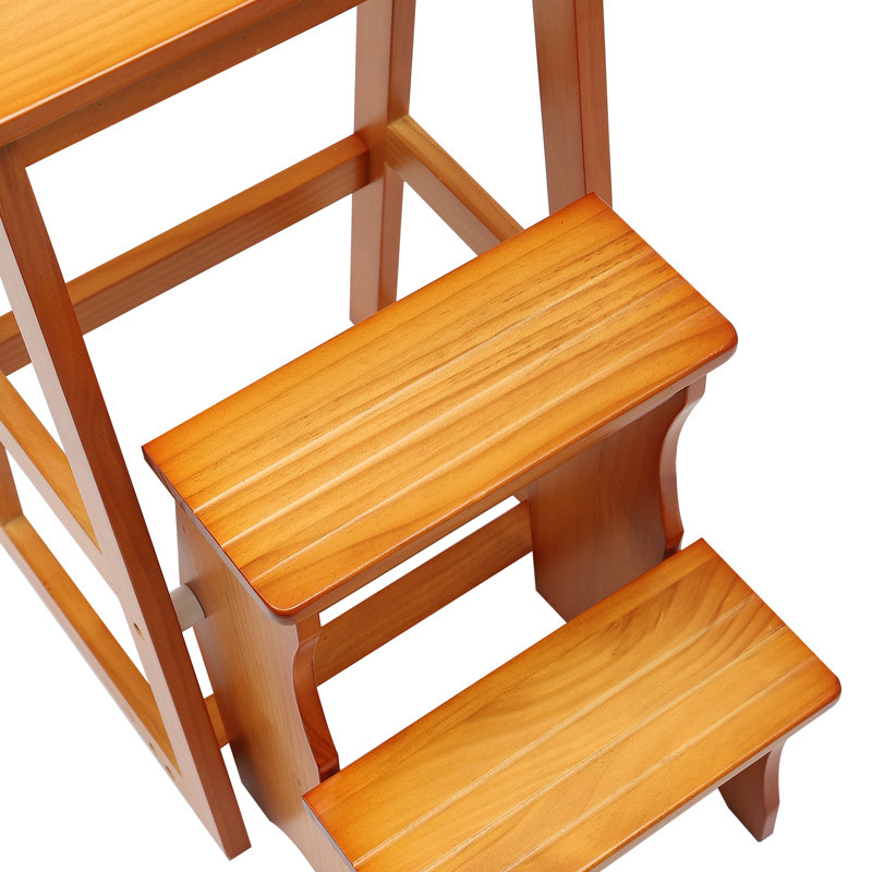 WFX Utility™ 3 Step Wood Folding Step Stool Wayfair